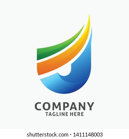 Letter U modern logo design with business or financial element