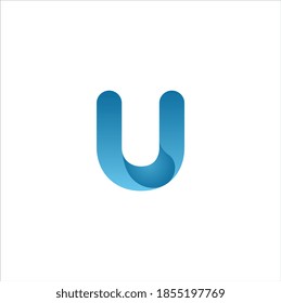 letra u imagen vectorial de diseño de logotipo moderno