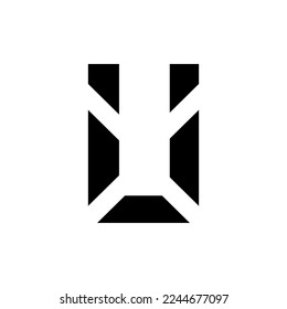 Diseño del logotipo de la carta U moderna