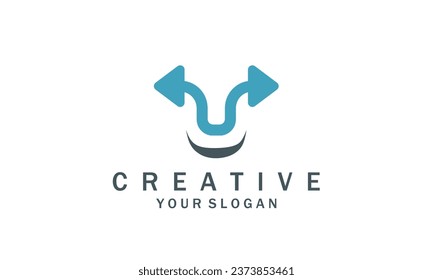 Letter U modern logo design template elements