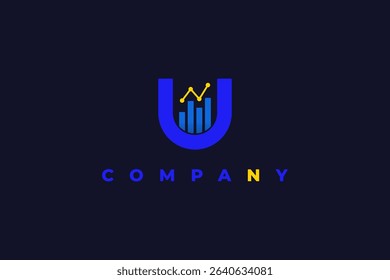 letter u and modern tading logo