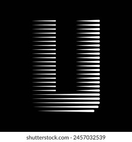 U Buchstabenlinien Logo-Icon-Illustration