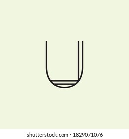 Letter U Monogram logo symbol or icon template design 