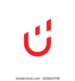 letter u motion design logo vector