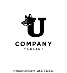 Letter U Mouse logo icon vector