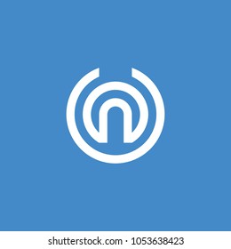 letter U, N logo icon. Abstract alphabet sign design for business company. vector illustration.