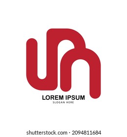 Letter u n logotype with modern concept. design template vector