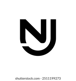 Letra U n forma moderna linha arte logotipo criativo