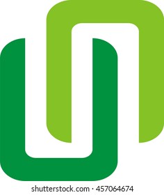 letter u and n and s logo design