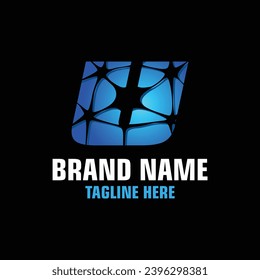 Letter U Neuron Logo Design Template Inspiration, Vector Illustration.