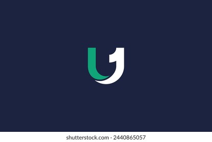 letter u with number 1 logo icon design vector design template inspiration