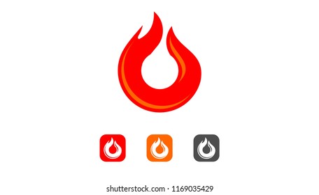 letter u or o fire logo