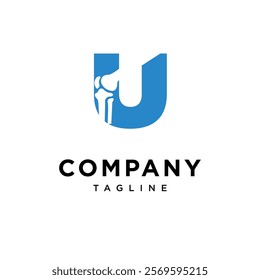 Letter U Orthopedic Logo Icon Vector