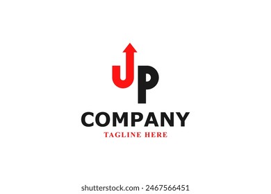 letter u and p arrow modern logo