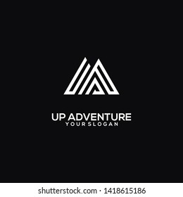 Letter U P A  Logo Design. Initials Logo