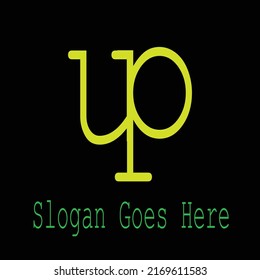 Letter U and P Logo, template logo, symbol