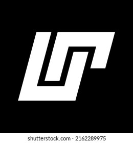 letter u p monogram logo design
