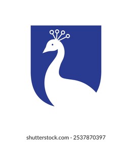Letter U Peacock Logo Design Vector Template