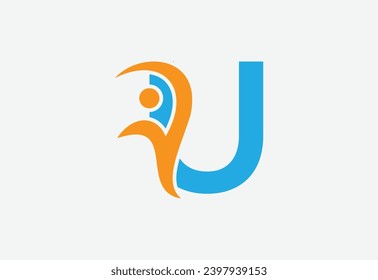 Letter U People Logo Design Template Inspiration, Vector Illustration.