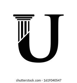 Letter U Pillar Law Logo