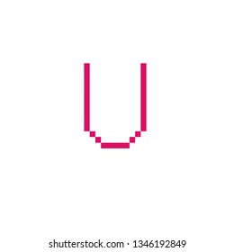 letter u pixel