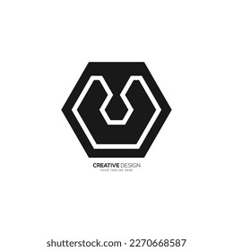 Logo für das Polygonmuster-Hexagon des Briefes U