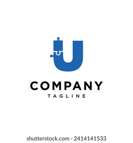 Letter U Puzzle Logo Symbol Vektorvorlage.eps
