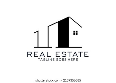 Letra U para el logotipo de eliminación de inmuebles. Plantilla de diseño de logotipos para edificios de arquitectura de construcción.