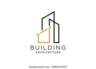 Letter U for Real Estate Remodeling Logo. Construction Architecture Building Logo Design Template.