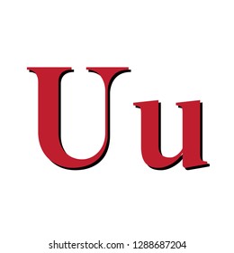 letter U red