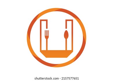 Plantilla de símbolo del icono del logotipo del restaurante U. Logotipo