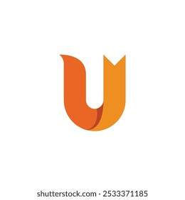 Modelo de vetor de design de logotipo da Faixa de Opções da Letra U