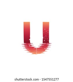Letter U with River Logo Design
