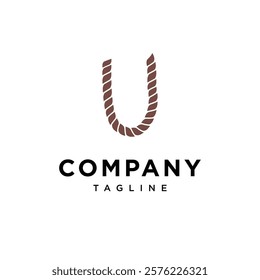 Letter U Rope Logo Icon Vector