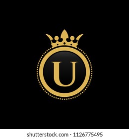 Letter U Royal Crown Luxury Logo Stock Vector (Royalty Free) 1126775495