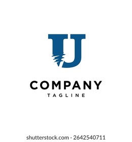 Letra U Parafuso logotipo Ícone Vetor