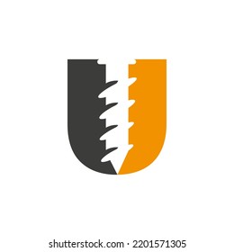 Buchstabe U-Logo-Vorlage für das Design von Symbolen für Baueisen