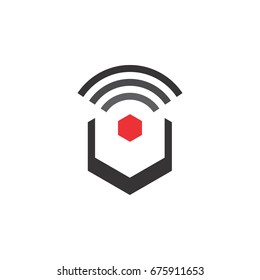 letter u with signal