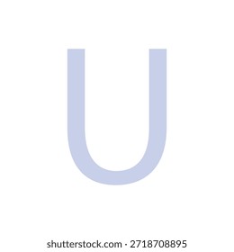 Letra U Ilustração de Vetor de Clip-art Simples