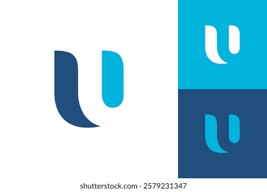 Letter U simple icon logo vector business design isolated