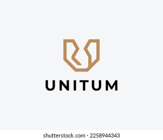 Letter U Simple Monogram Logo