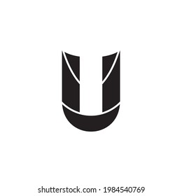 
letter u simple symbol logo vector