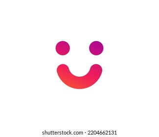 Letter U with smile logo icon design template elements