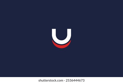 letra u com sorriso ícone de logotipo design vetor design modelo inspiração