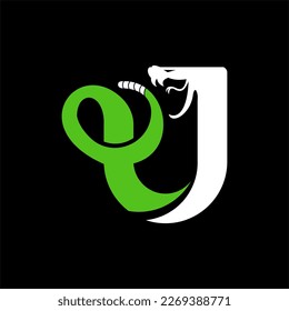 Letter u snake modern creative logo design