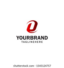 letter U spin rotation logo design concept template