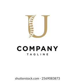 Letter U Spine Logo icon vector