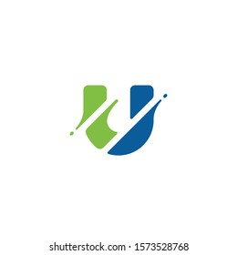 Letter U Splash logo / icon design