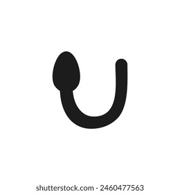 Letter U Löffel-Logo-Symbol Vektorgrafik Vorlage.eps