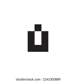 Letter U and i square simple symbol logo vector